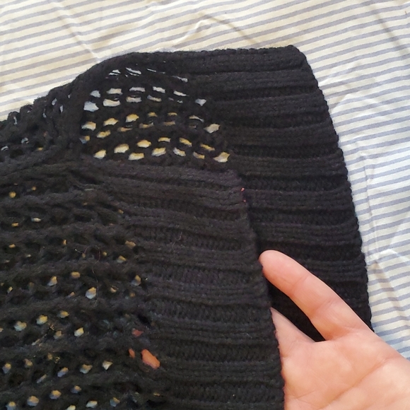 🔥$5 SALE!.Blue Crush large open knit (fishnet like) loose fitting sweater. Sz M - Picture 7 of 10